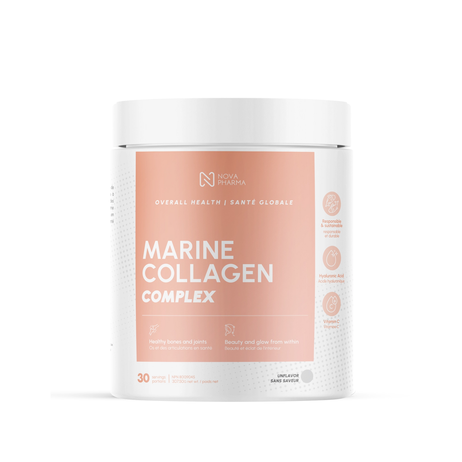 Marine Collagen complex Unflavor flavor by Nova Pharma
