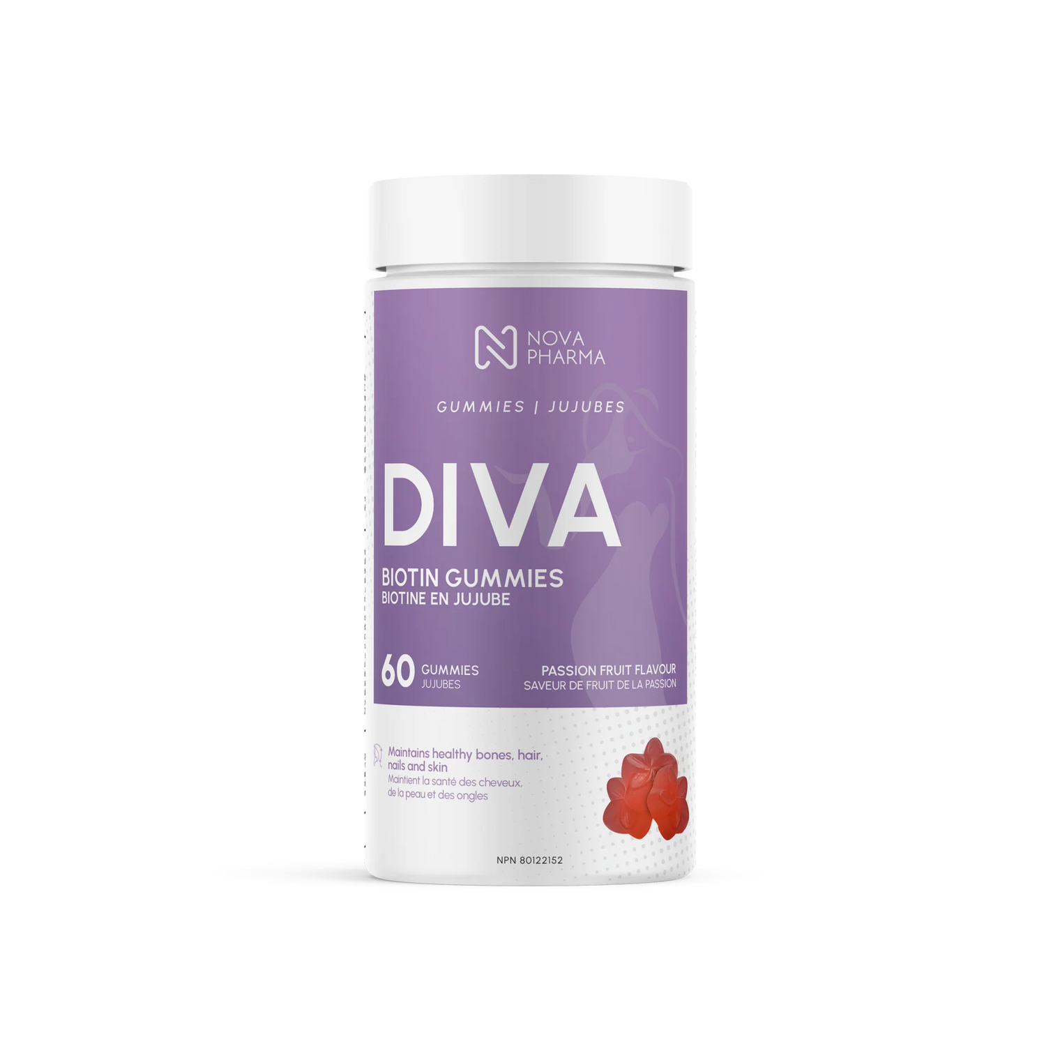 Nova Pharma - Diva, 60 Biotin gummies