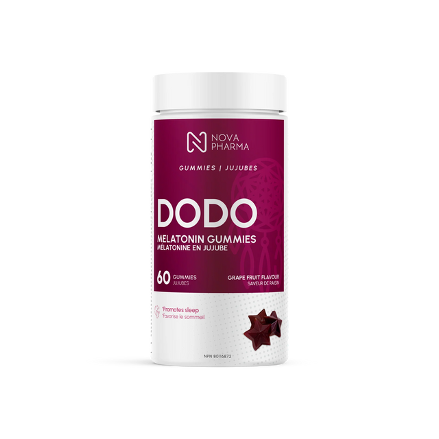 Dodo Melatonin Gummies container from Nova Pharma