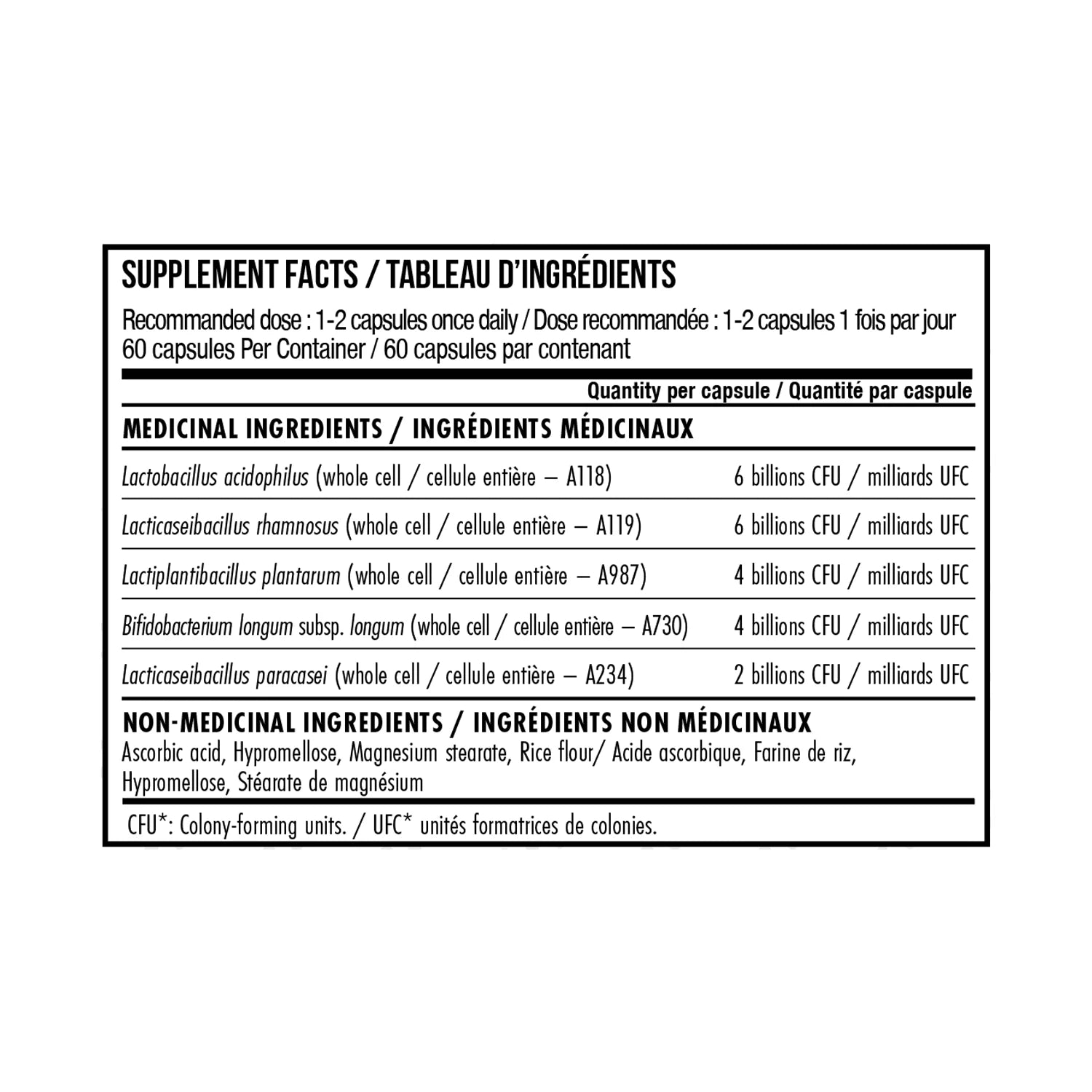 Pro-Bio, probiotiques - 60 capsules