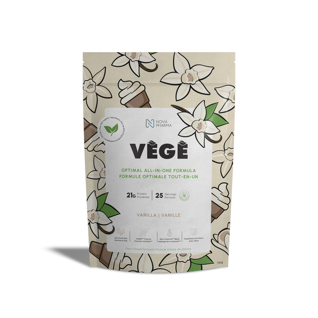 Vege, optimal all-in-one formula plant-based vanilla protein Nova Pharma