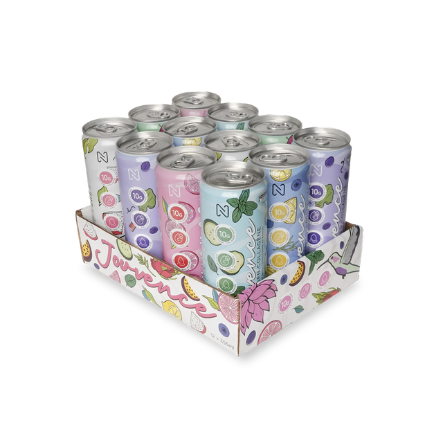 Mixed Case of Jouvence, 12 cans of ready-to-drink marine collagen by Nova Pharma