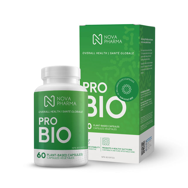 Nova Pharma Pro Bio supplement bottle and packaging