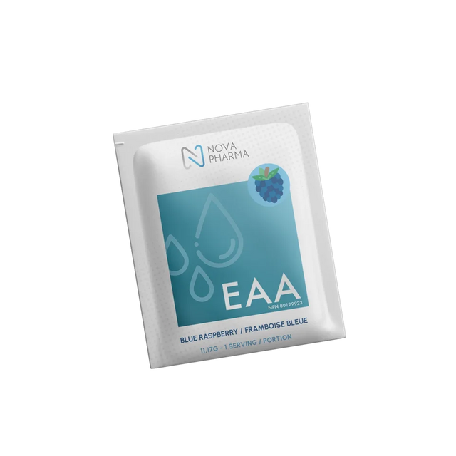 EAA supplement, Blue Raspberry, single serving by Nova Pharma
