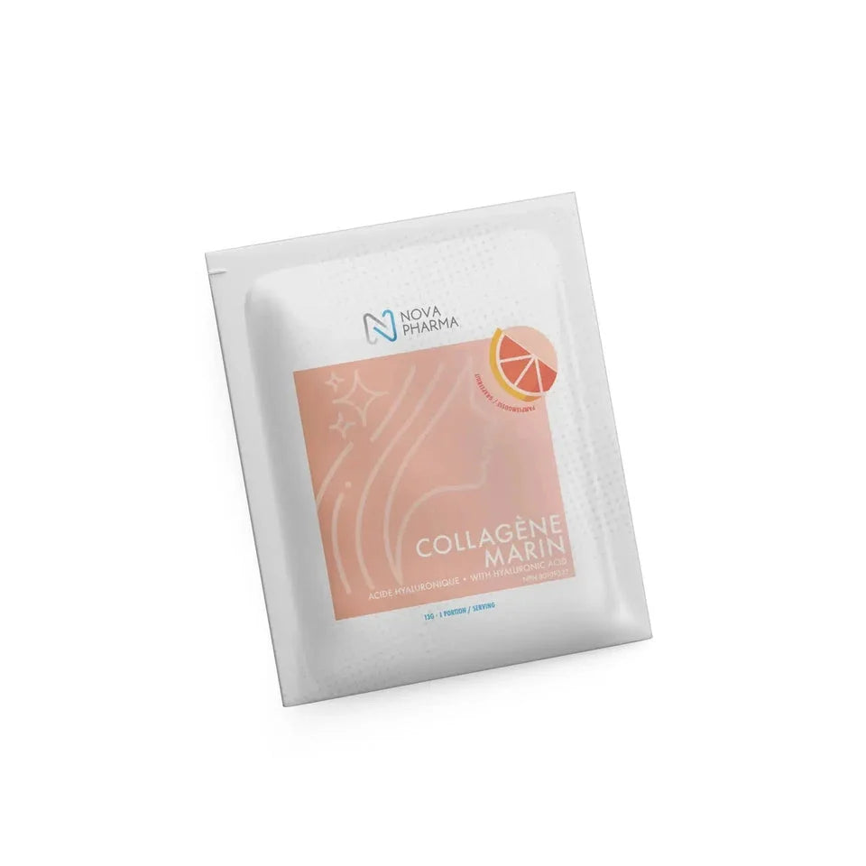 Marine collagen individual serving, grapefruit by Nova Pharma