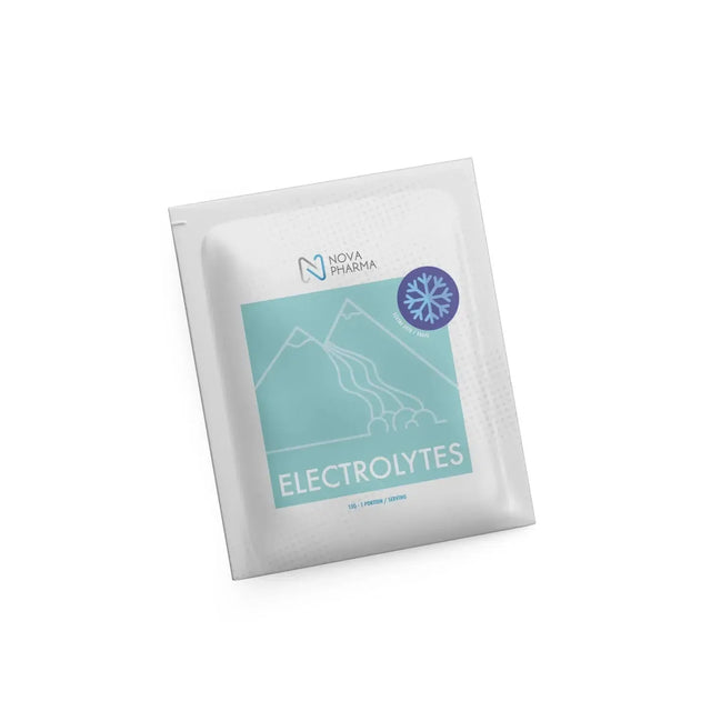 Sample of electrolytes blue freeze by Nova Pharma