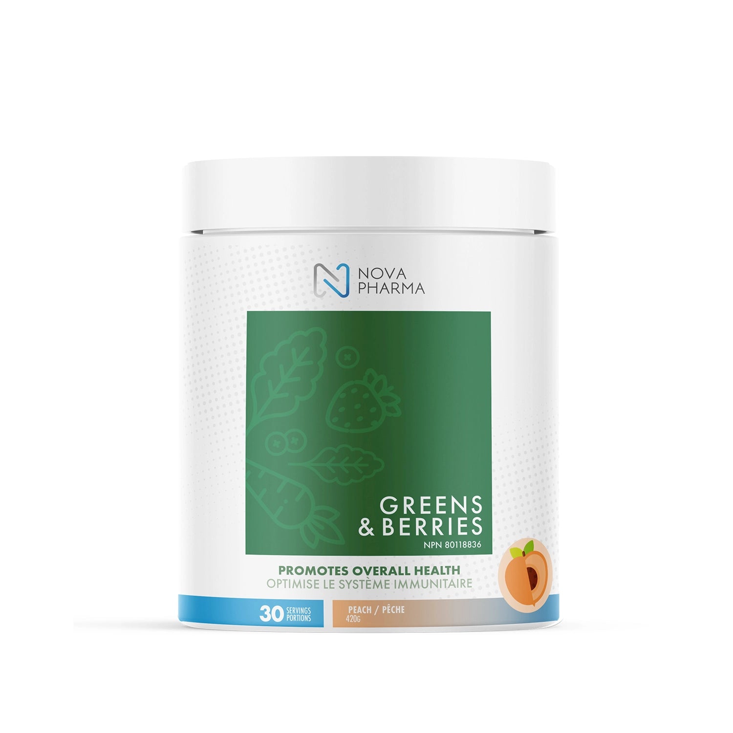 Nova Pharma - Greens & Berries, 30 Servings - Nova Pharma