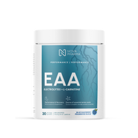 Nova Pharma EAA supplement container blue raspberry flavor