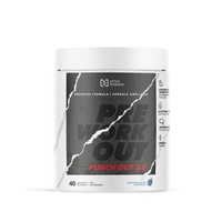 Pre workout punch out 2.0 Blue razz slush by Nova Pharma.