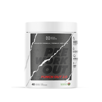 Pre workout punch out 2.0 watermelon by Nova Pharma.