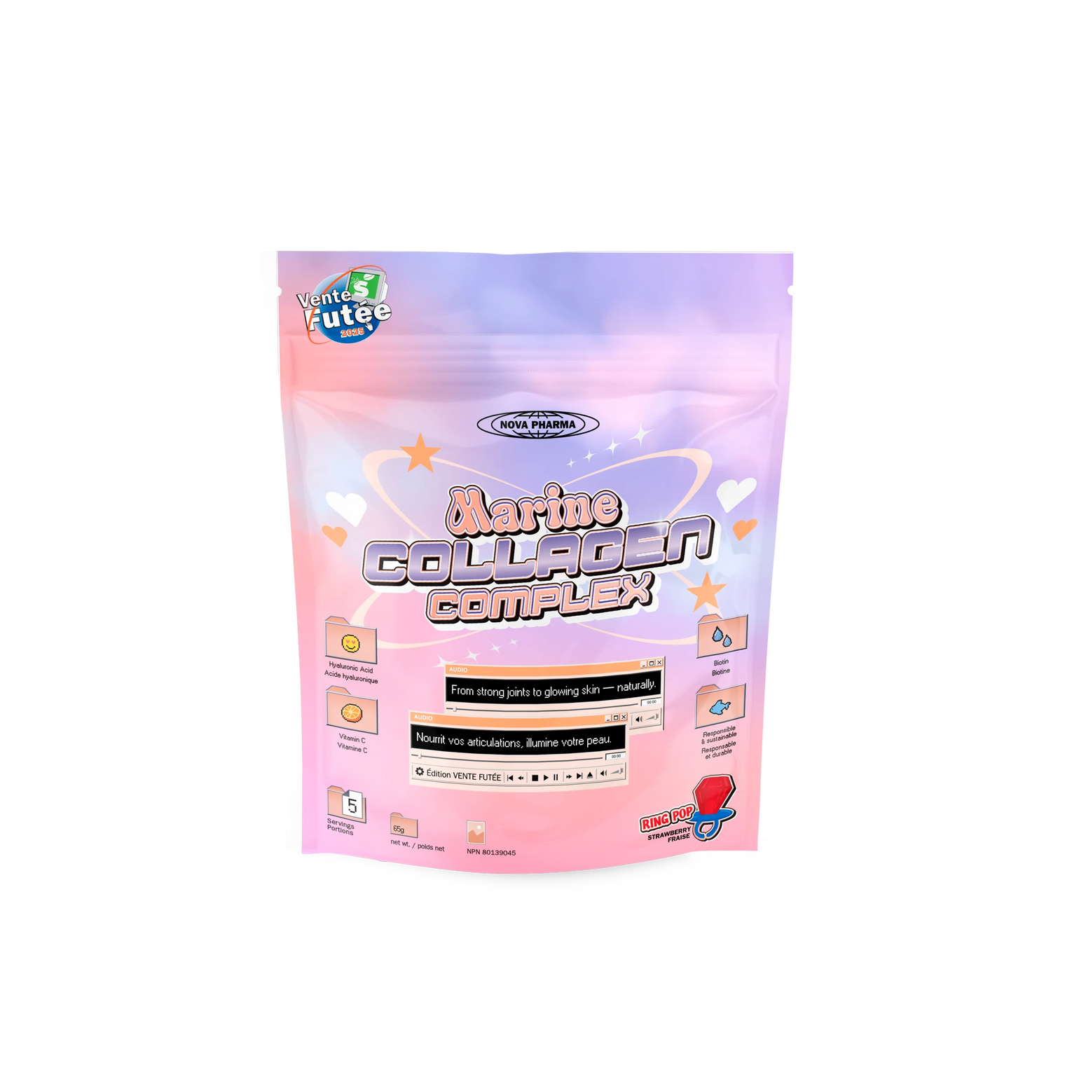 5 servings - Marine Collagen, ring pop