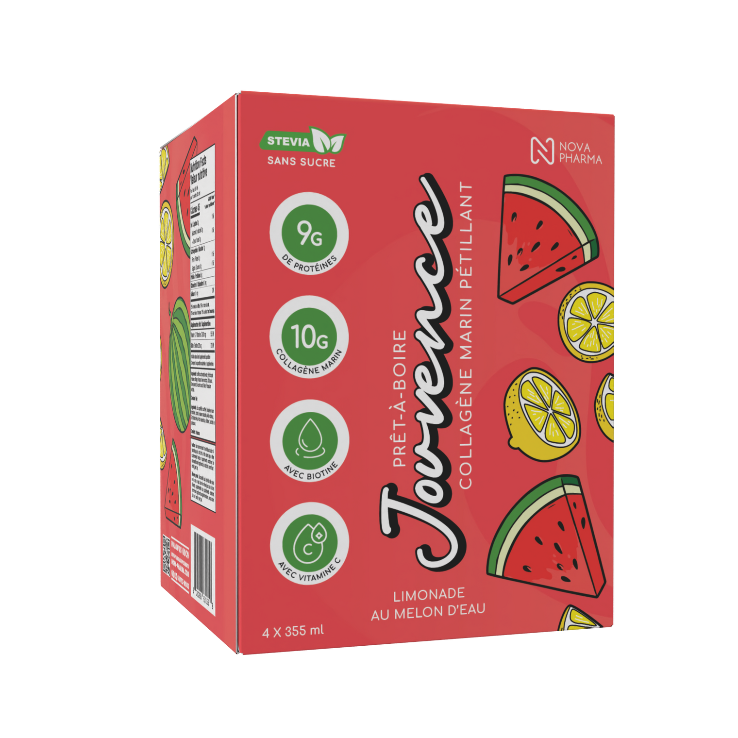 4 pack jouvence, watermelon lemonade marine collagen by nova pharma