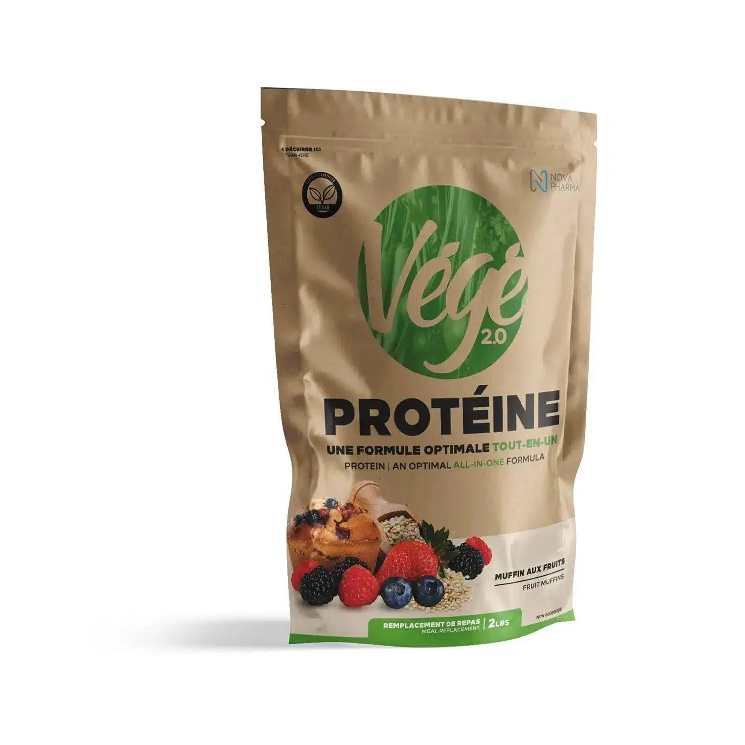 Nova Pharma - Organic Vegan Protein, 2 lbs